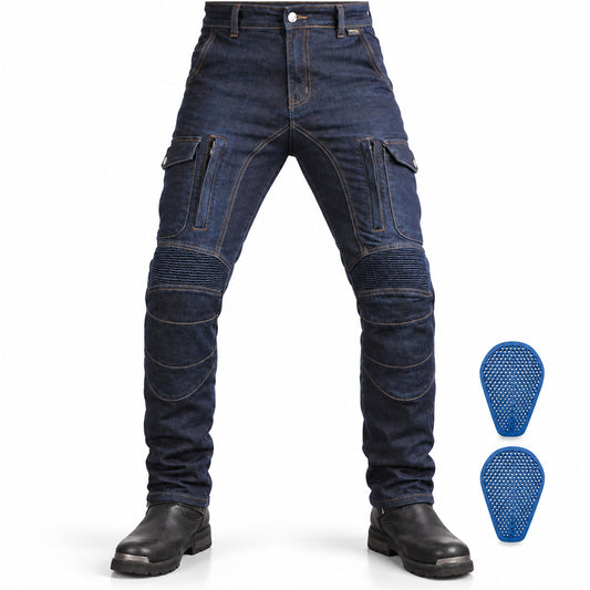 Men's K-2 Cordura Motorcycle Cargo Jeans – front fit shown from waist down