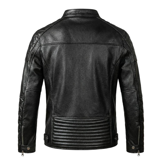 Motorcycle Autumn Winter Riding Leather Jacket