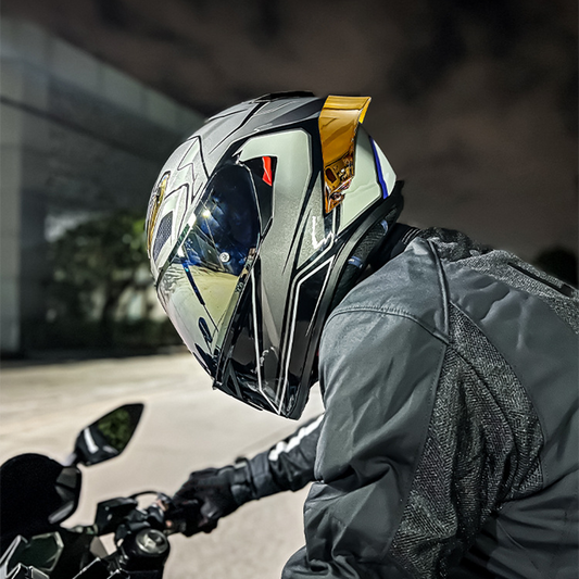 Full Face Motorcycle Helmet for Adult Men Women P7 Dual Visor