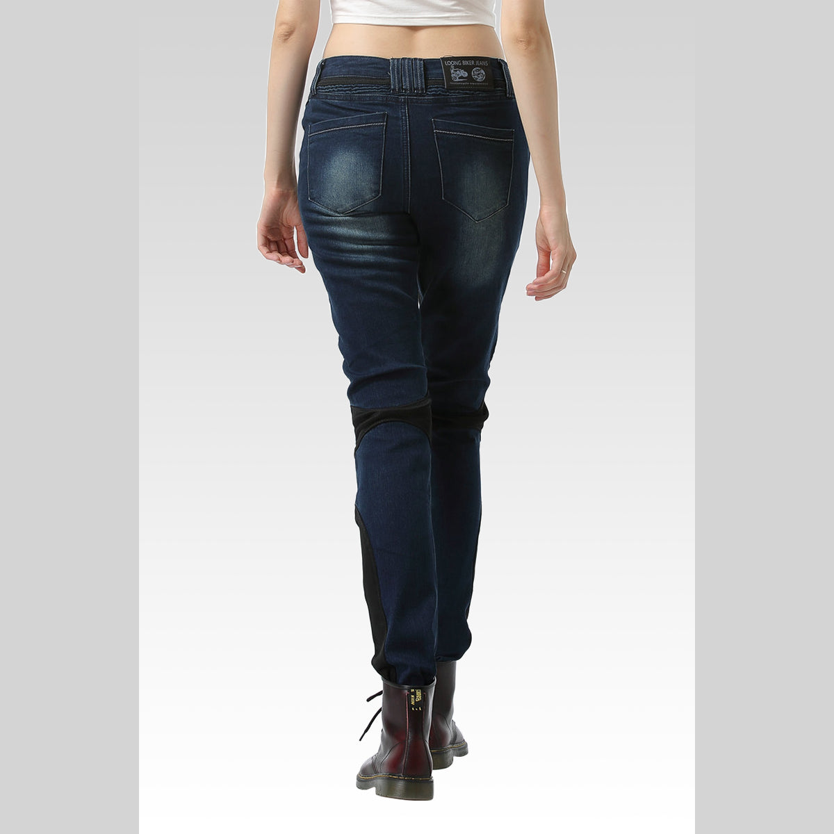 Women’s Summer Slim-Fit Motorcycle Mesh Jeans
