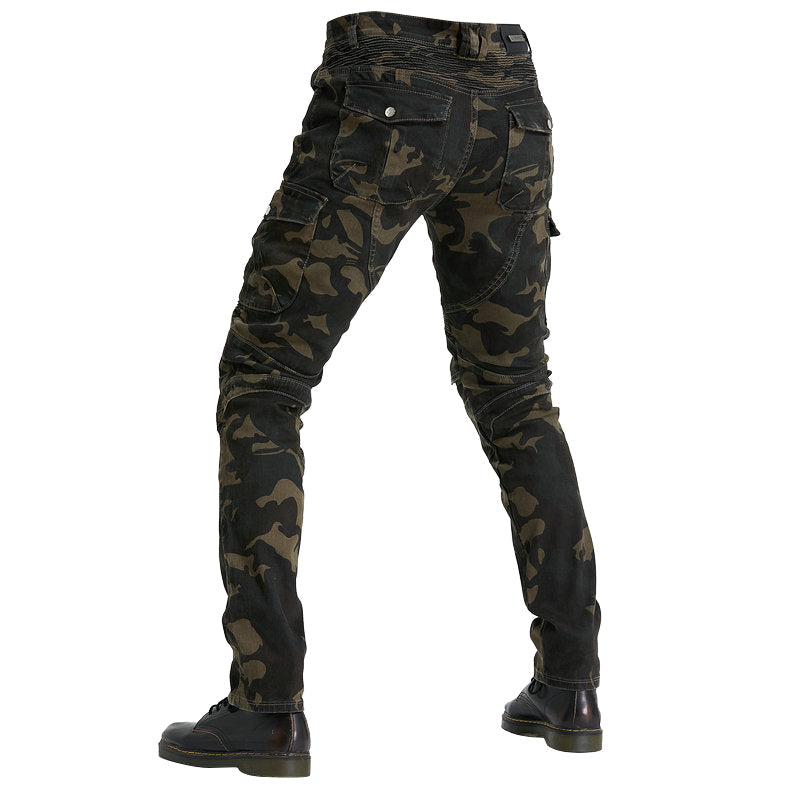 Motorcycle Racing Denim LB1 Pants with Protective Pads – Camo