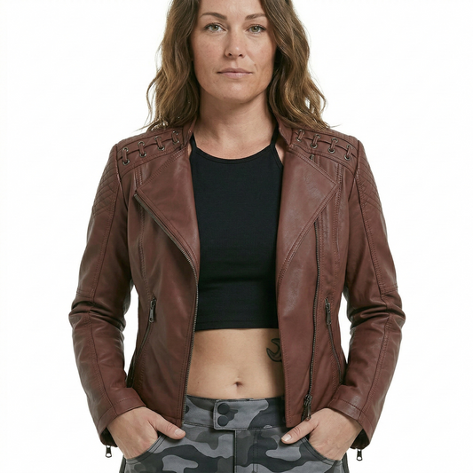 Slim Fit Moto Leather Jacket