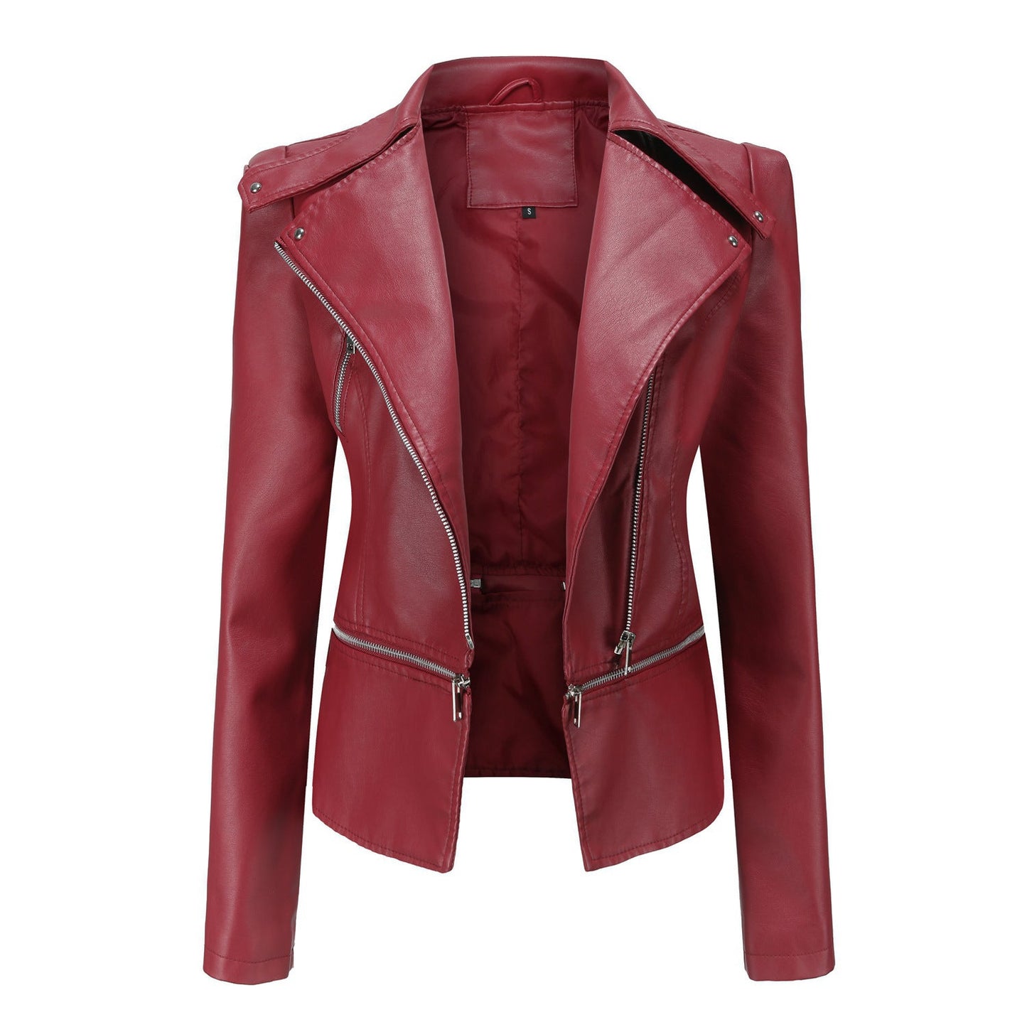 Detachable Hem Leather Jacket