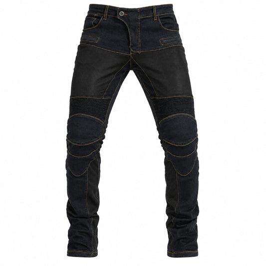 PK719 Summer Motorcycle Jeans With Protection Gear – product black view