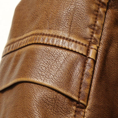 Biker Forward Leather Chopper Jacket