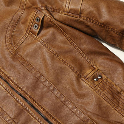 Biker Forward Leather Chopper Jacket
