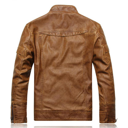 Biker Forward Leather Chopper Jacket