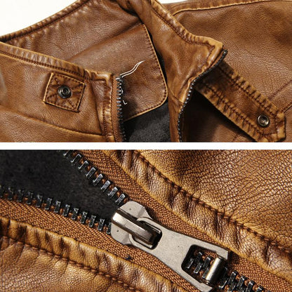 Biker Forward Leather Chopper Jacket