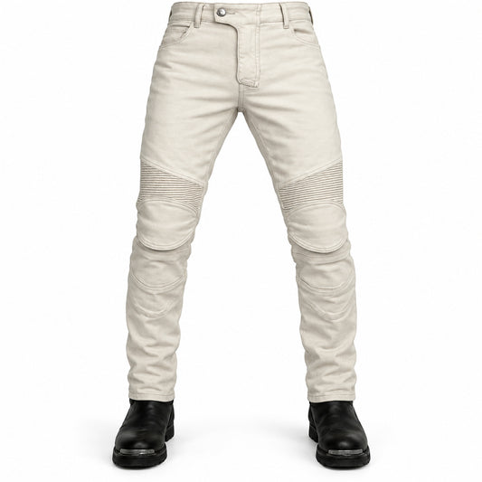 Men's Antique White Riding Trousers – front fit shown from waist down