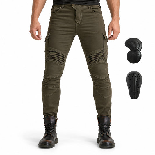Men’s Throttle 69 Winter Warm Moto Riding Jeans – front fit shown from waist down