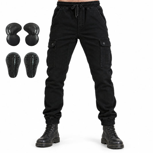 Rover 5 Men's Motorcycle Cargo Trousers All Seasons – front fit shown from waist down