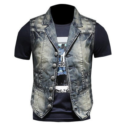 Classic Distressed Denim Vest
