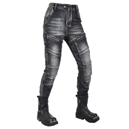 Axis 21 Women’s Stretch Denim Motorcycle Riding Jeans