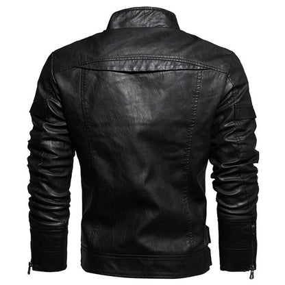 Biker Forward Leather Chopper Jacket