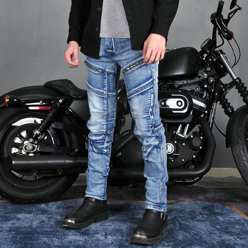 Axis 21 Men’s Stretch Denim Motorcycle Jeans