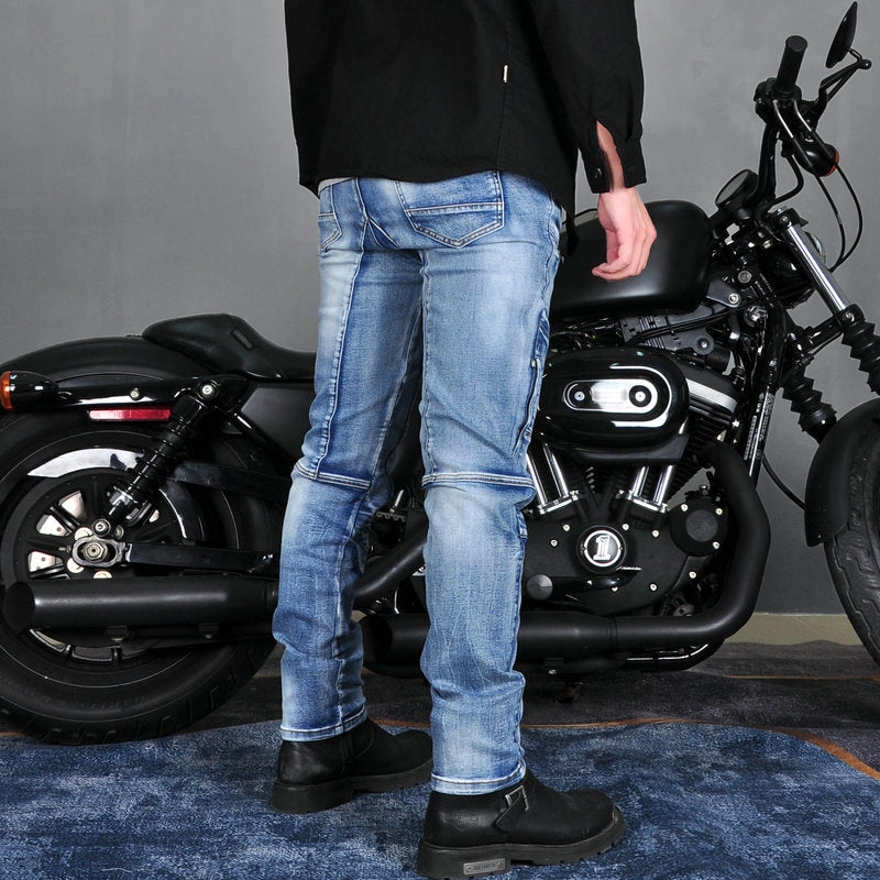 Axis 21 Men’s Stretch Denim Motorcycle Jeans