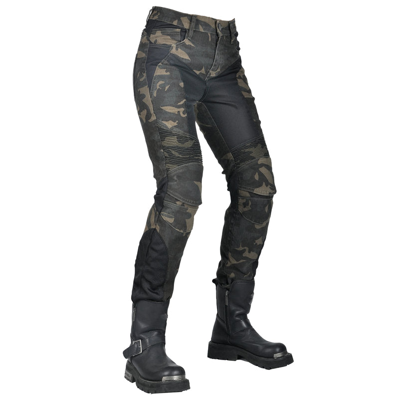 Adventure 4 Women’s Biker Jeans with CE Armor – Camo