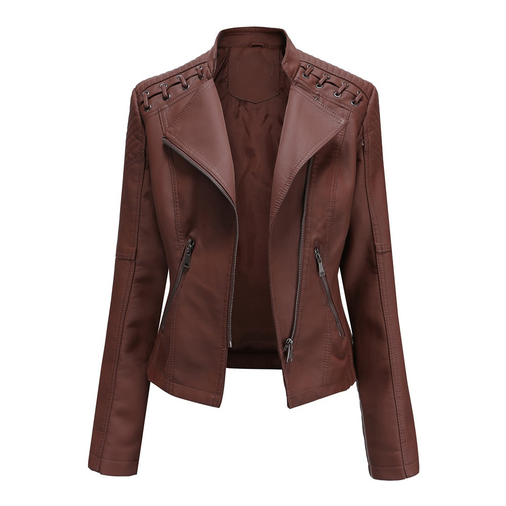 Slim Fit Moto Leather Jacket