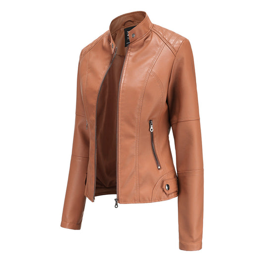 Women's Essential Faux Leather Biker Jacket