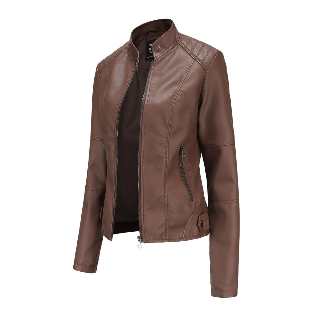 Women's Essential Faux Leather Biker Jacket