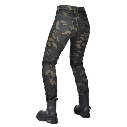 Adventure 4 Women’s Biker Jeans with CE Armor – Camo