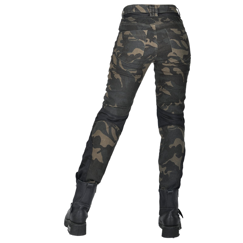 Adventure 4 Women’s Biker Jeans with CE Armor – Camo