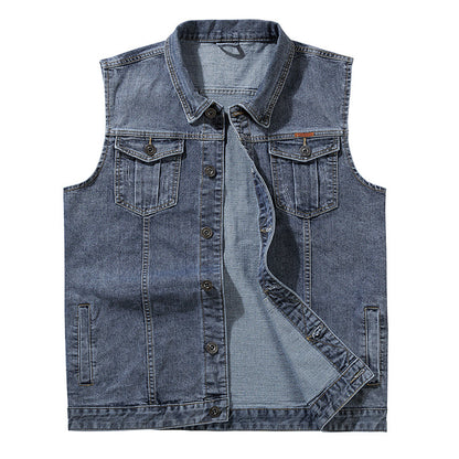 Men's Plus Size Denim Vest