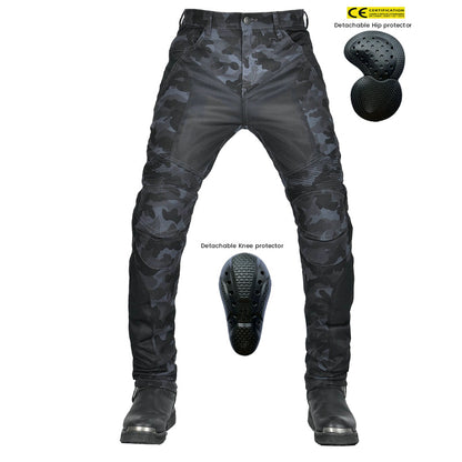 Adventure 4 Men’s Biker Jeans with CE Armor – Camo