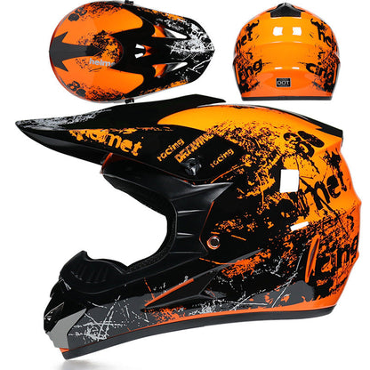 All-weather Off-Road Motorcycle Helmet MX Dirt Bike Racing Helmet - Matte Black