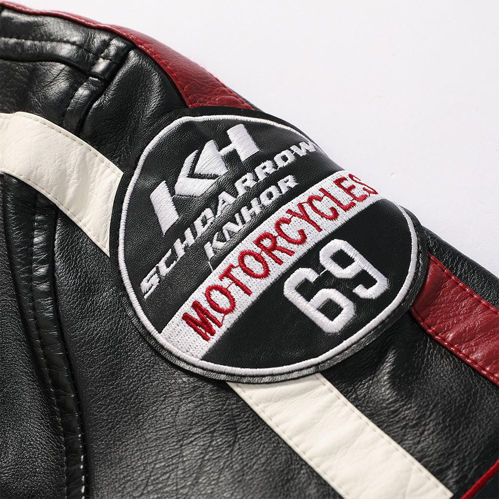 Racing Style Motorcycle Leather Jacket