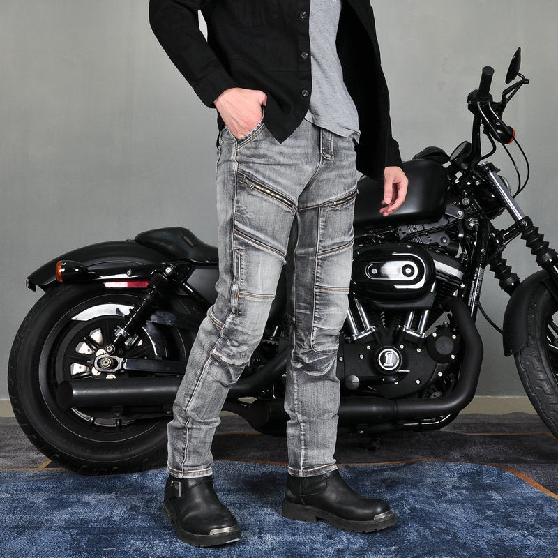 Axis 21 Men’s Stretch Denim Motorcycle Jeans