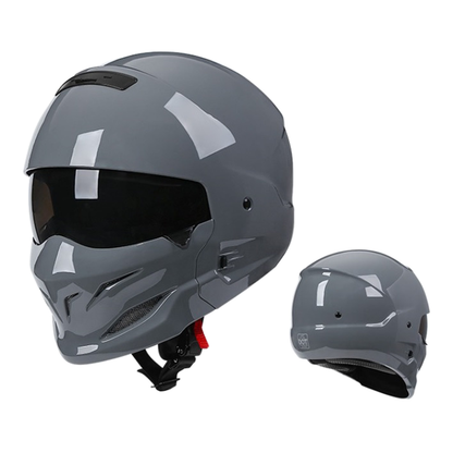 Warrior Black Retro Combination Helmet