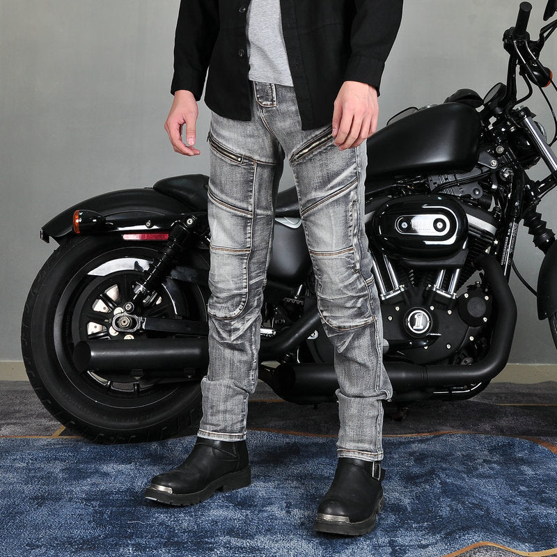 Axis 21 Men’s Stretch Denim Motorcycle Jeans