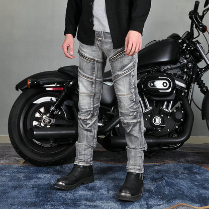 Axis 21 Men’s Stretch Denim Motorcycle Jeans