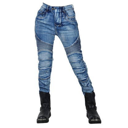Women's Motorcycle Kevlar Tear-Resistant Denim Jeans