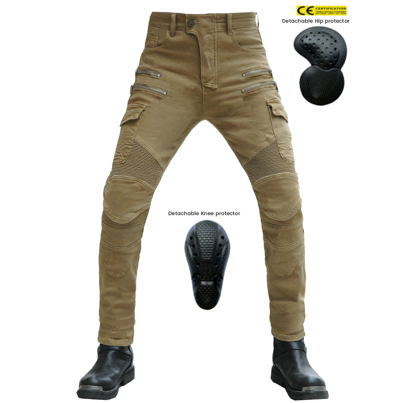 Motorcycle Racing Denim Off-road Anti-fall Pants With Protection Gear
