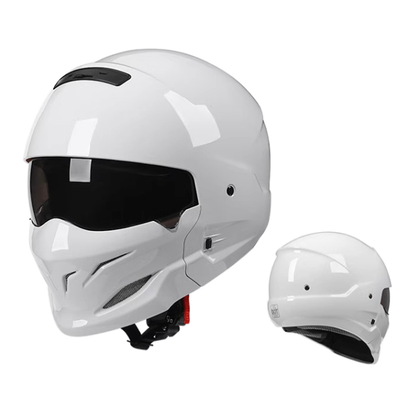 Warrior Black Retro Combination Helmet