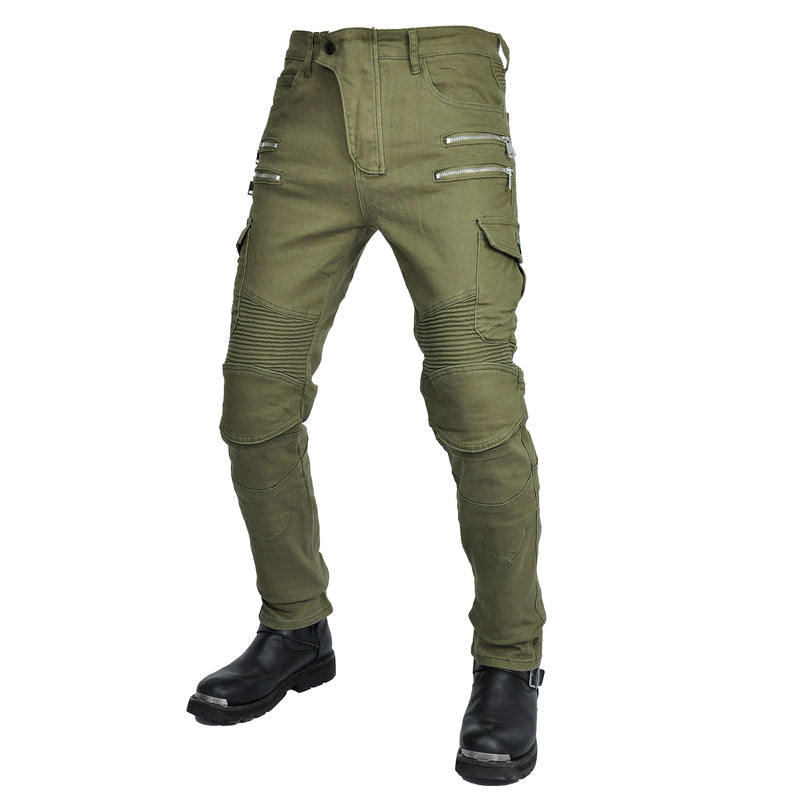 Motorcycle Racing Denim Off-road Anti-fall Pants With Protection Gear