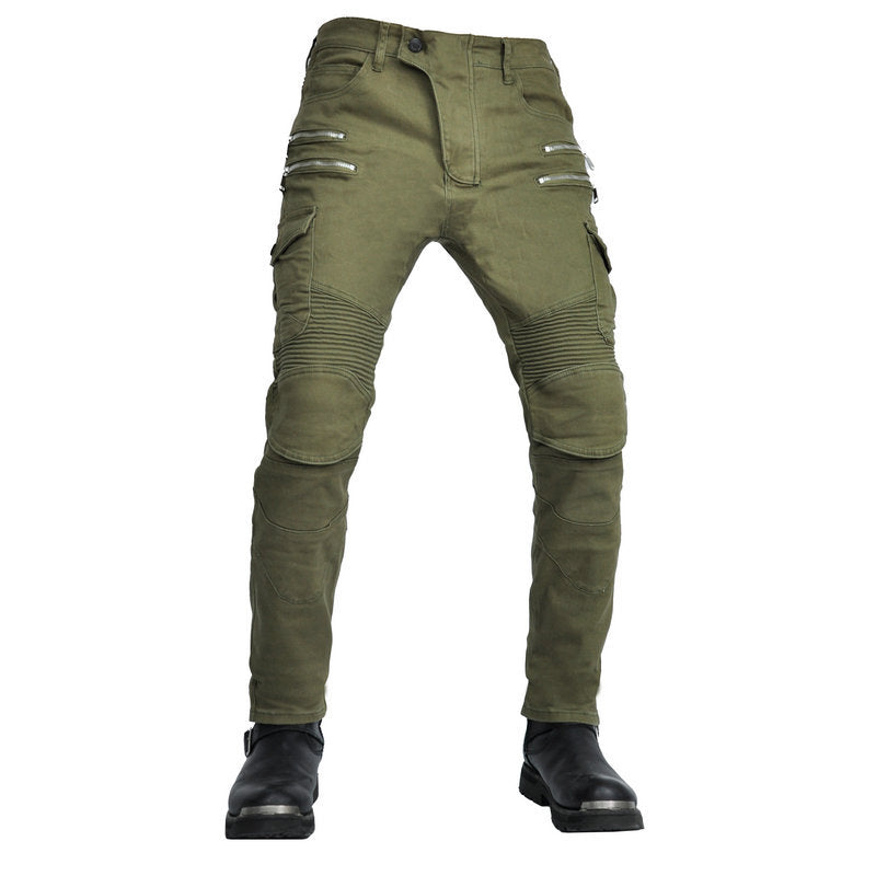 Motorcycle Racing Denim Off-road Anti-fall Pants With Protection Gear