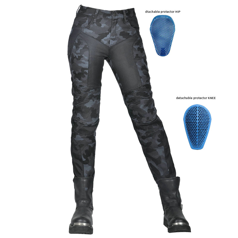 Adventure 4 Women’s Biker Jeans with CE Armor – Camo