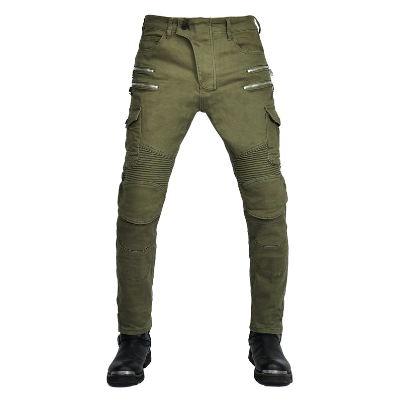 Motorcycle Racing Denim Off-road Anti-fall Pants With Protection Gear
