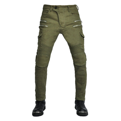 Motorcycle Racing Denim Off-road Anti-fall Pants With Protection Gear