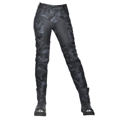 Adventure 4 Women’s Biker Jeans with CE Armor – Camo