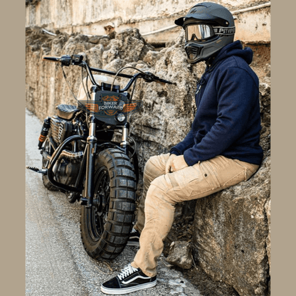 LB1 Motorcycle Riding Jeans with CE Certified Knee Hip Armor Protector