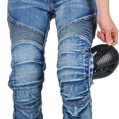 Women's Motorcycle Kevlar Tear-Resistant Denim Jeans