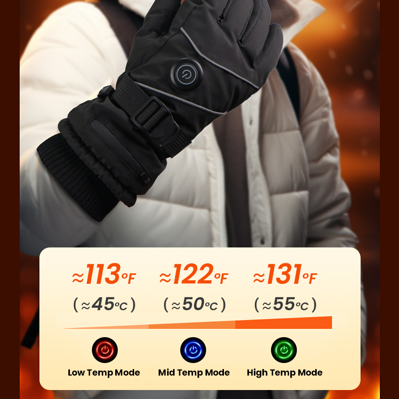 Men’s Electric Rechargeable Heated Motorcycle Gloves