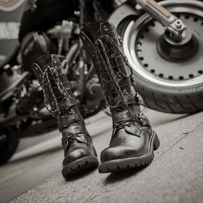 Punk Motorcycle Cruiser Boots