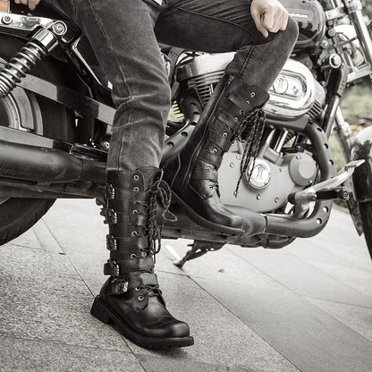 Punk Motorcycle Cruiser Boots