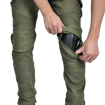 Motorcycle Racing Denim Off-road Anti-fall Pants With Protection Gear