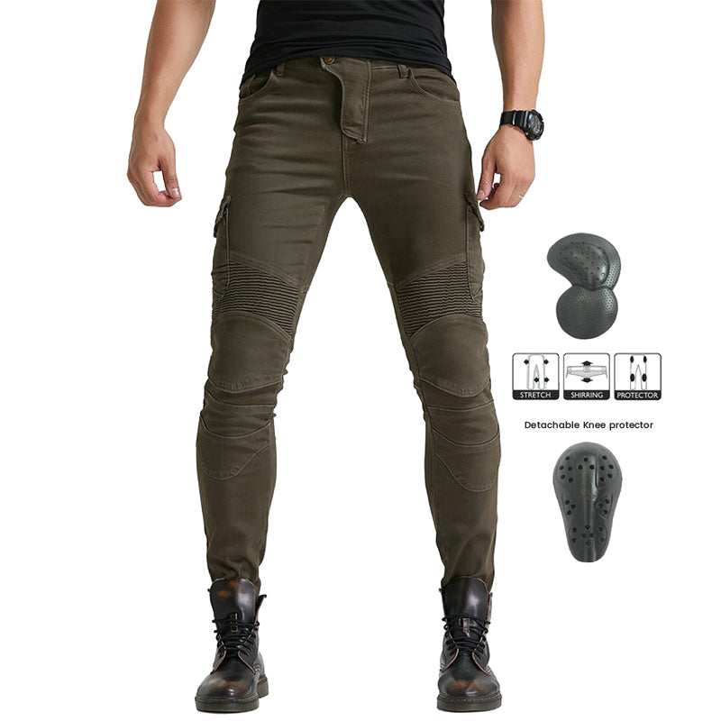 LB1 Motorcycle Riding Jeans with CE Certified Knee Hip Armor Protector - Best Seller